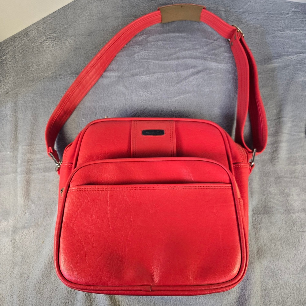 Samsonite Montbello II Vintage Red Crossbody Messenger Flight‎ Bag Travel